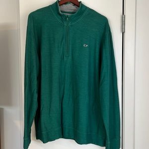 Vineyard Vines Half-Zip Men’s Sweater in Green. Good used condition XXL.